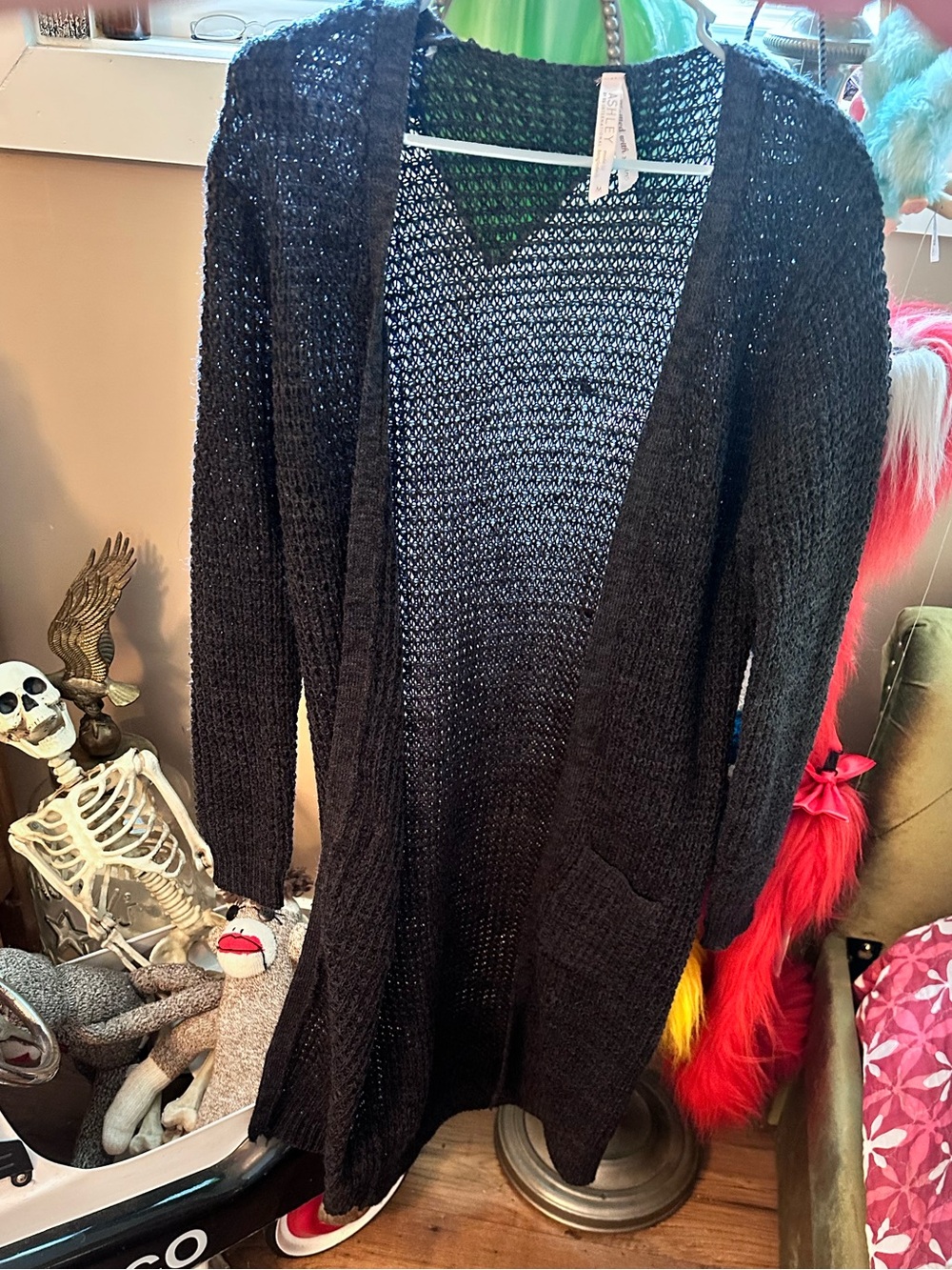 Cozy Open-Front navy Knit Cardigan